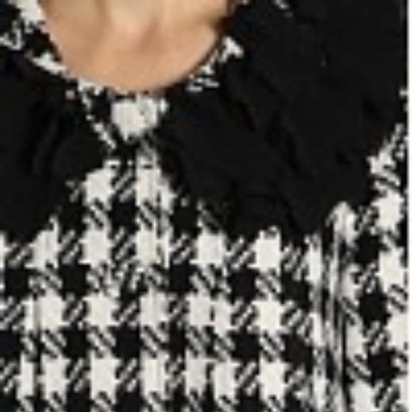 BELL SLEEVE HOUNDSTOOTH COAT - Picture 4 of 6